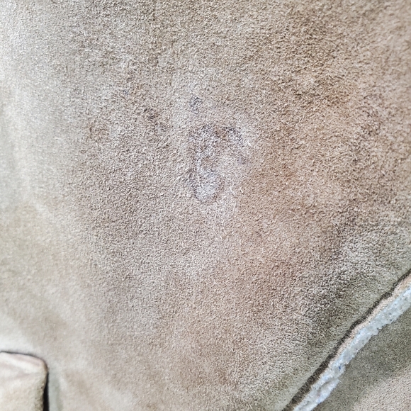 Women's GAP Suede Leather Sherpa Lined Jacket Y2K Size Large - Picture 9 of 17